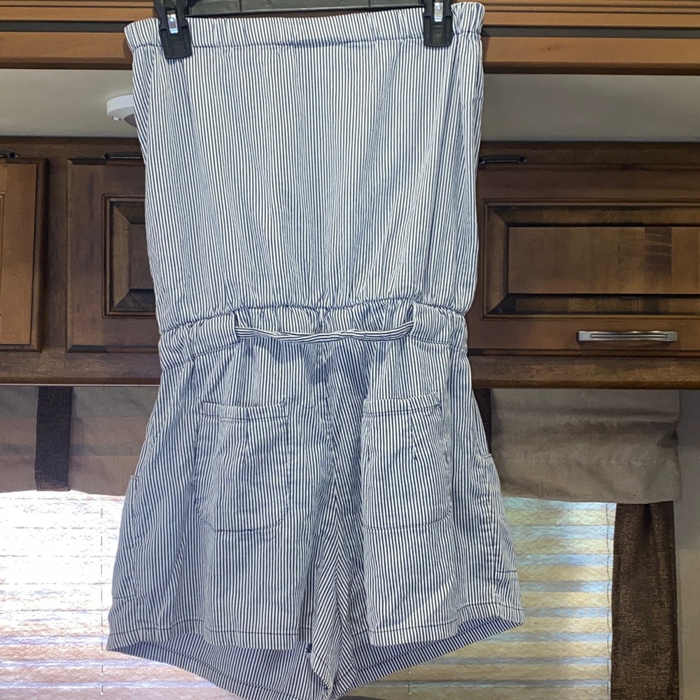 Mossimo Supply Co. Navy and White Striped Romper M - Picture 5 of 8